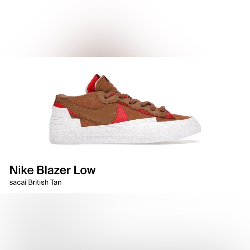 Nike Blazer Low in Tan and Red